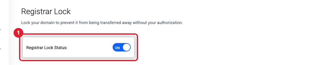 Registrar Lock setting