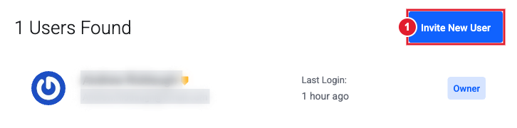 User Management page with the Invite New User button highlighted