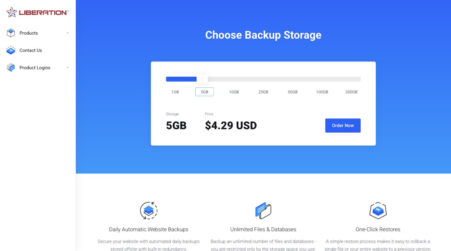Choose backup storage